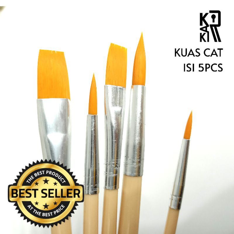 Kuas cat lukis sepatu 1 paket isi 5pc