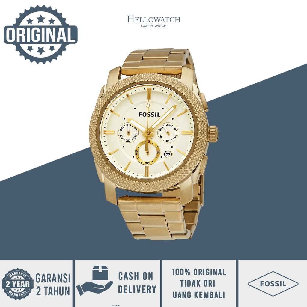 Fossil Machine Chronograph Gold