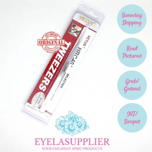 Vetus Tweezer lurus bengkok Pinset Eyelash Extension