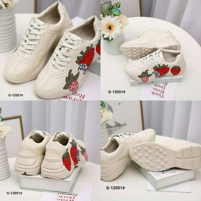 strawberry gucci sneakers
