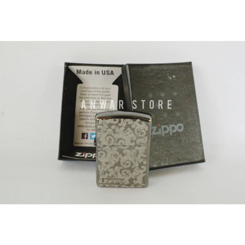 Korek Api Zippo Motif Batik Mengkilat