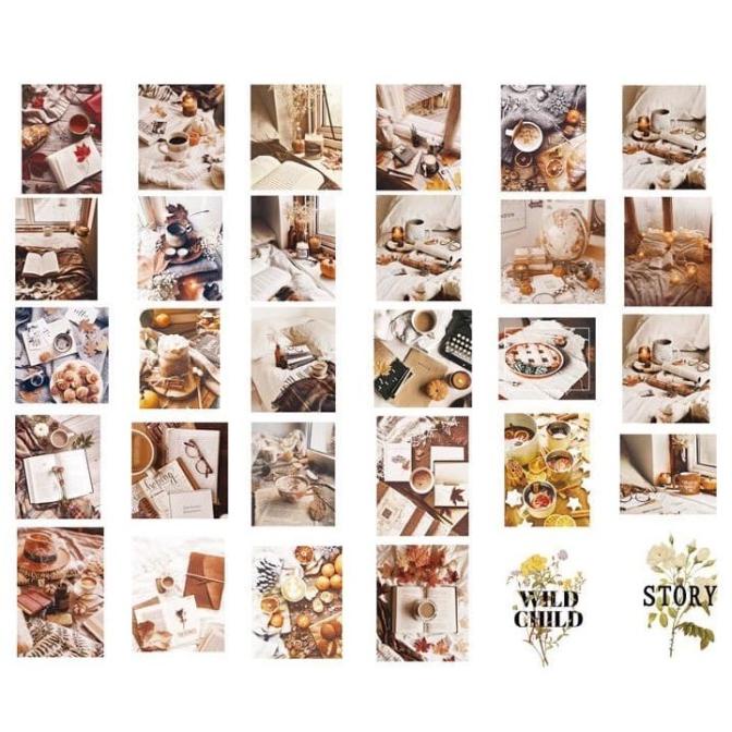 

Star Aesthetic Photograph Scrapbook Stickers Stiker Diary Planner Stickers - Merah Hemat