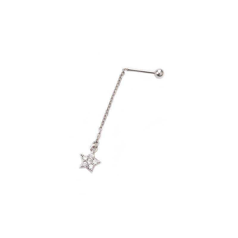 1piece Linear Earrings Cartilage Piercing 20G Pinna Tragus Ear Stud 6mm Length