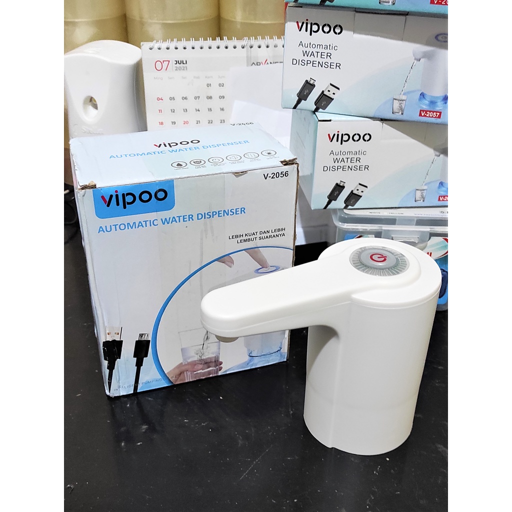 VIPOO POMPA GALON ELEKTRIK TERBARU V-2056 / AUTOMATIC WATER DISPENSER PORTABLE