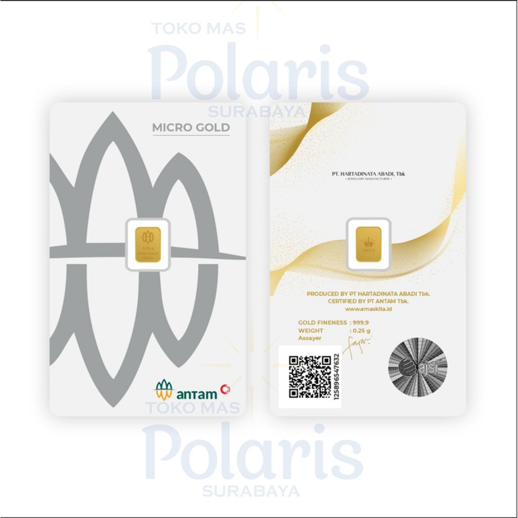 Logam Mulia Emasku Hartadinata Abadi 0.1 gram emaskita LM Emas Mini Gold 24K Microgold ANTAM