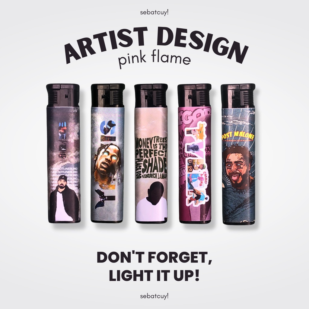 KOREK API VIRAL UNIK PINK FLAME LIGHTER ( PEMANTIK ARTIST DESIGN EDITION )
