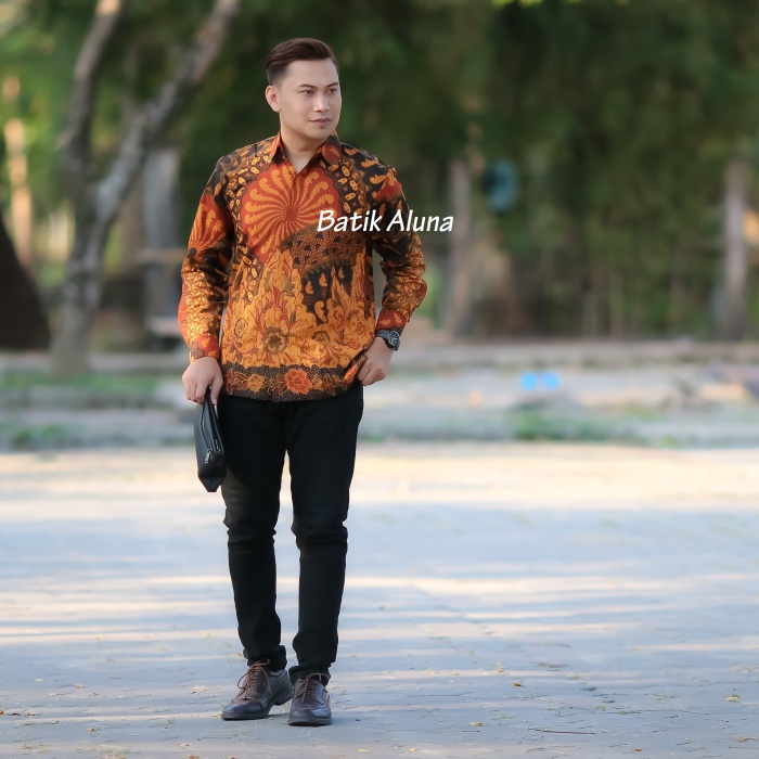 Baju Batik Pria Lengan Panjang Premium Aluna Batik PCW 088