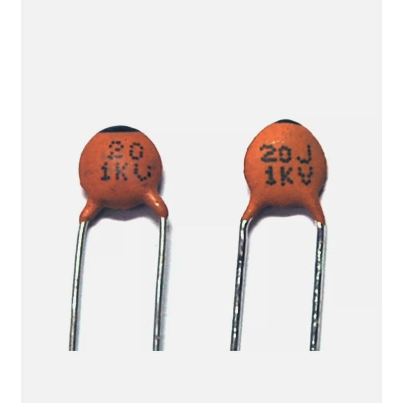 Disc Ceramic Capacitor 20pF 1KV J ±5% NP0 Pitch=5mm RoHS Taiwan NPO