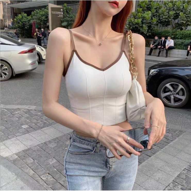 TF Tanktop Korea Bra Wanita Tanpa Kawat / Sport BRA Wanita / BRA Pakaian Dalam Wanita / BRA Olahraga