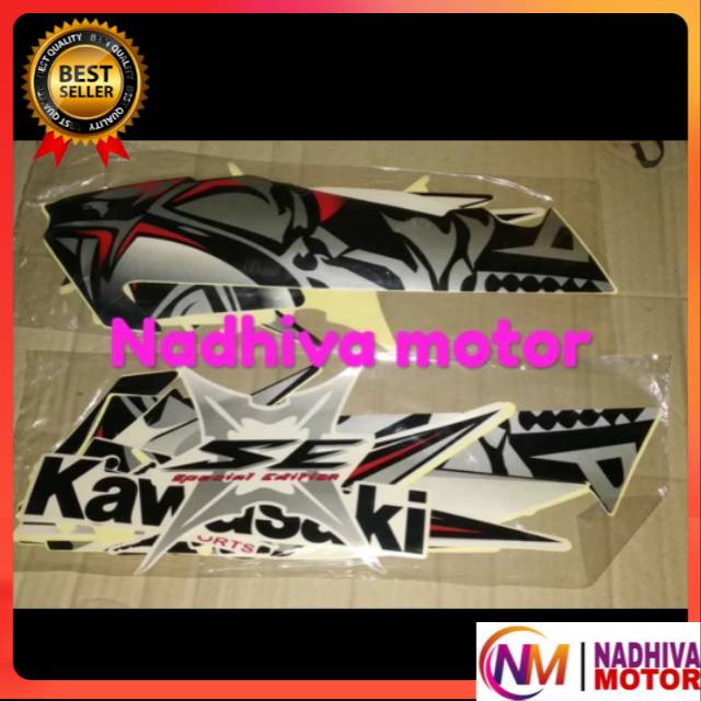Sticker striping lis body kawasaki ninja rr se 2013 2014 putih