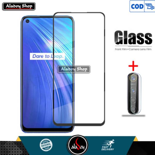 Tempered Glass Realme 6 - Tempered Glass Camera  Realme 6 Biasa 2in1 - SC