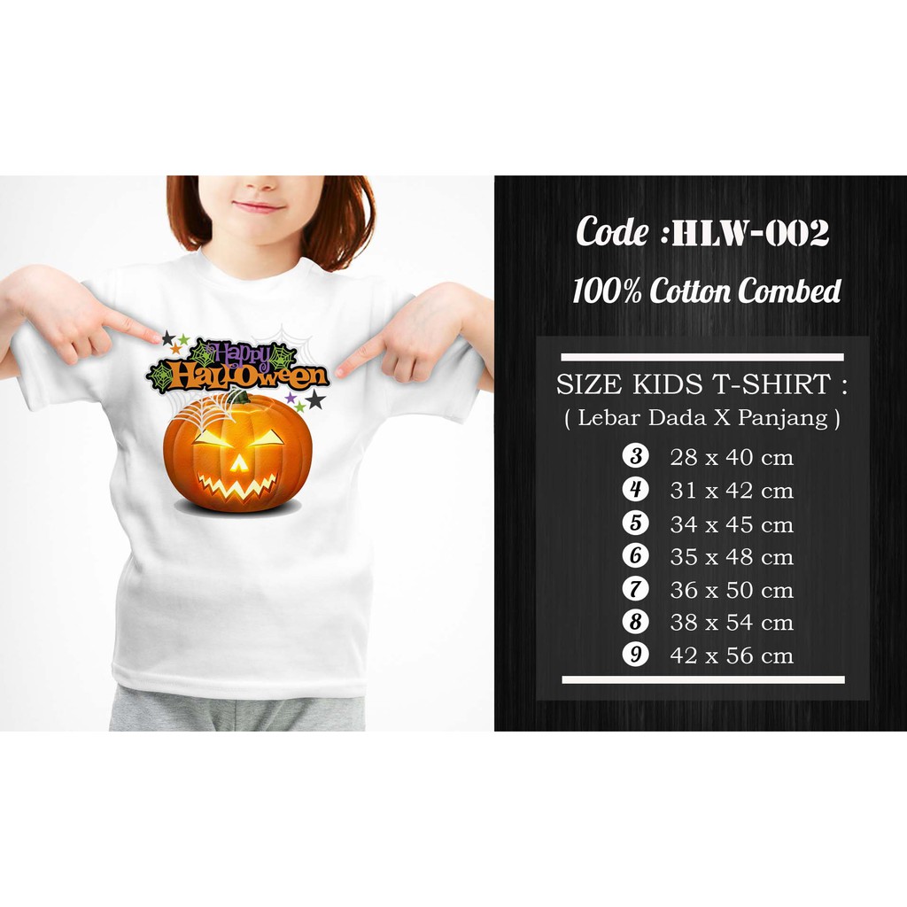 [FREE NAMA !!] Kaos Anak &amp; Family Halloween 100% COTTON PREMIUM