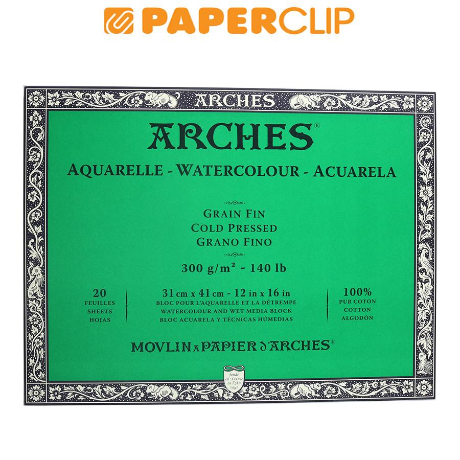

WATERCOLOR PAPER BLOCK ARCHES AQUARELLE 31X41 A1795062 20S