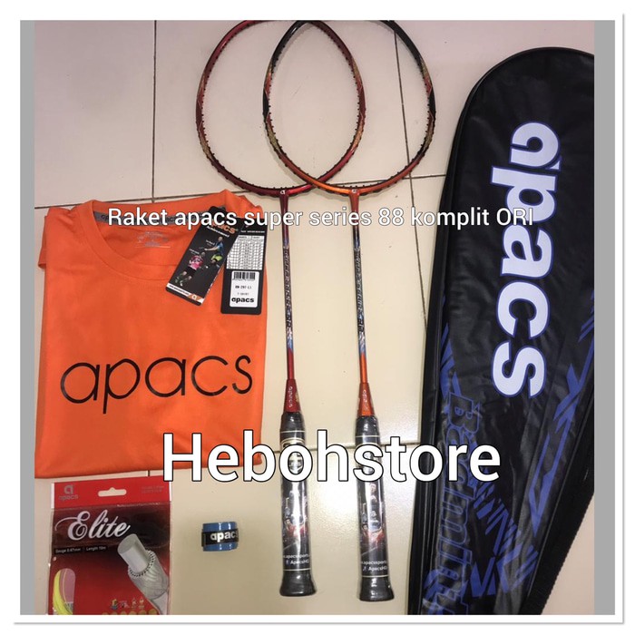 Unik Raket Badminton Apacs SUPER SERIES 88 38 LBS FREE TAS+SENAR+KAOS+ GRIP Murah