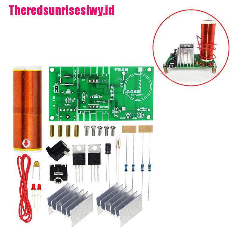 【Theredsunrisesiwy.id】DIY Kit Mini Tesla Coil Plasma Speaker Set Electronic Field Music Project Part