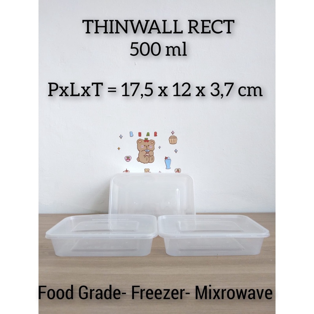 THINWALL OVEN SAFE FOOD CONTAINER BOX TEMPAT MAKANAN PLASTIK SERBAGUNA