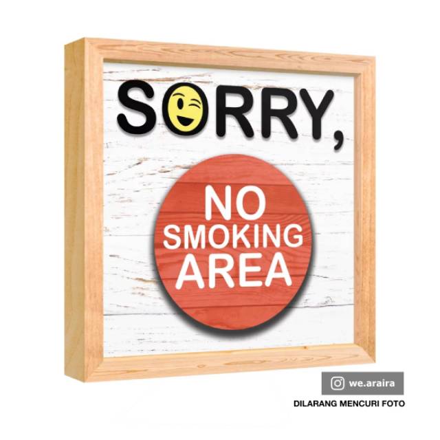 No Smoking - Hiasan Dinding Wall Decor Pajangan Poster Quotes Kafe