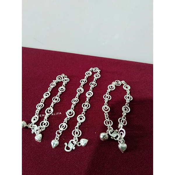 Gelang tangan perak asli