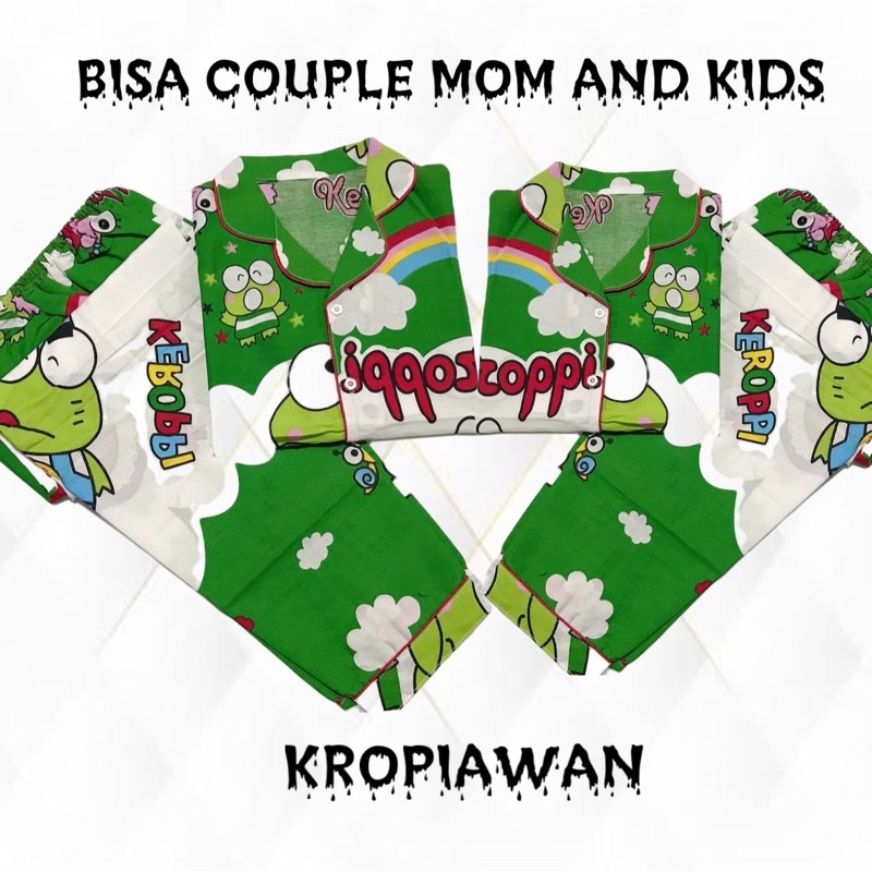 KROPIAWAN - stelan bajutidur piyama bisa couple family mom kids dewasa anak katun jepang