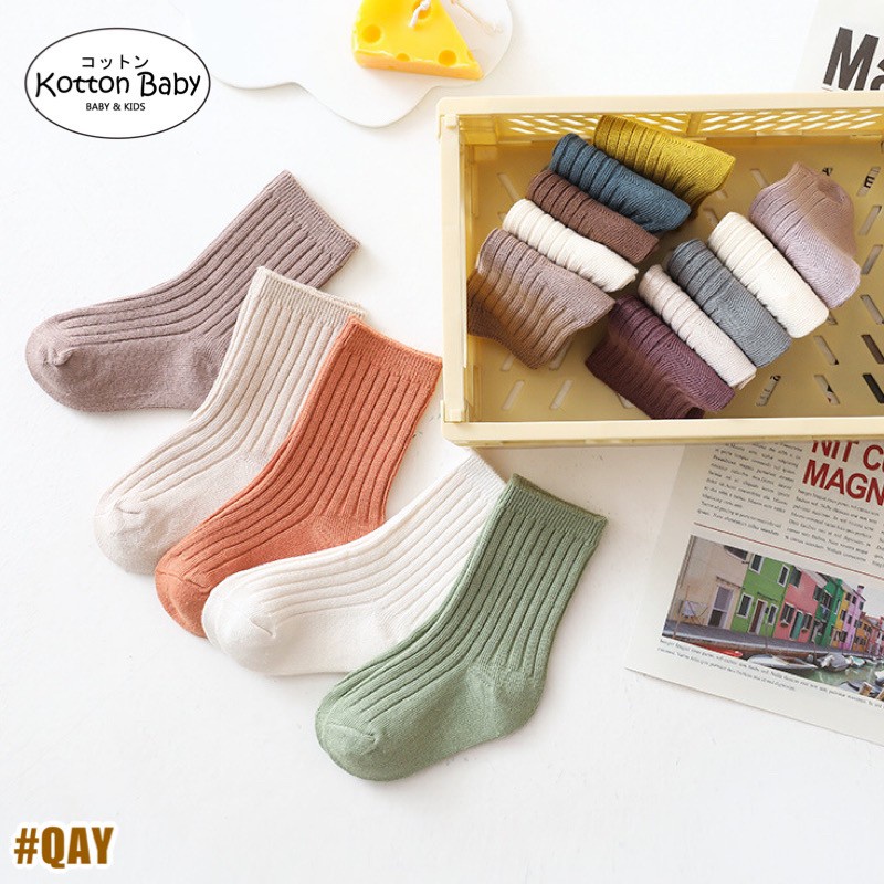 [5 PSG] 0-5 thn | KAOS KAKI BAYI BASIC ANAK IMPOR SOCKS LUCU KARAKTER KARTUN UNISEX Catalog QN QAY