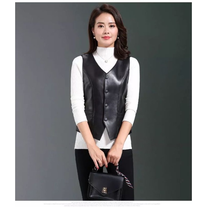 Rompi Semi Kulit Wanita Rompi Wanita Kulit Asli Sintetis
