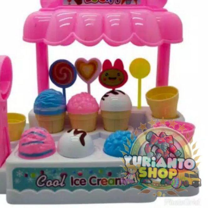➤ PROMO () LI 1 Mainan anak gerobak es krim / ice cream set nyala n bunyi ♂