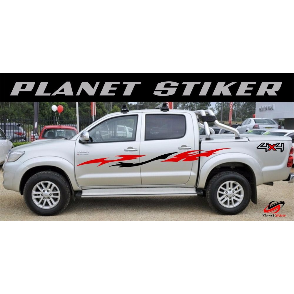 STIKER STICKER HILUX SINGLE DAN DOBEL CABIN RANGER NAVARA DKK