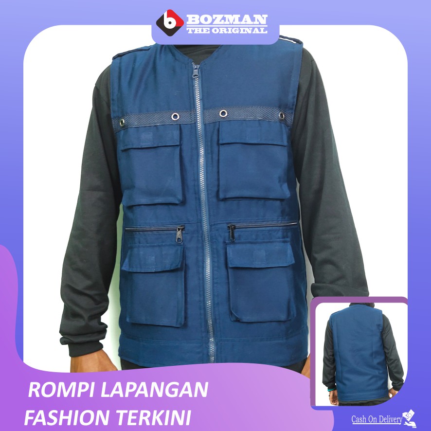 Rompi Cargo Lapangan (Tactical Vest) - 6 Kantong Besar Multifungsi