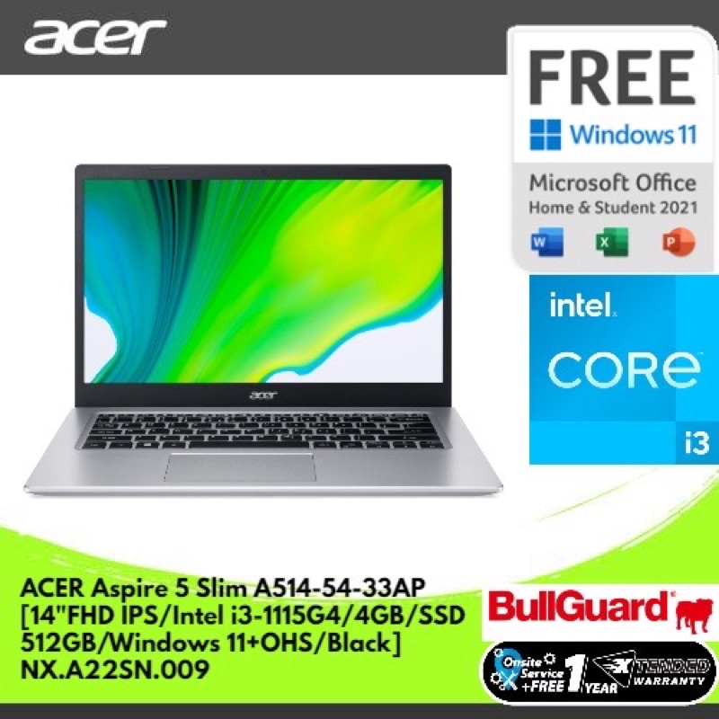 Laptop Acer aspire 5 i3  A514-54-33AP