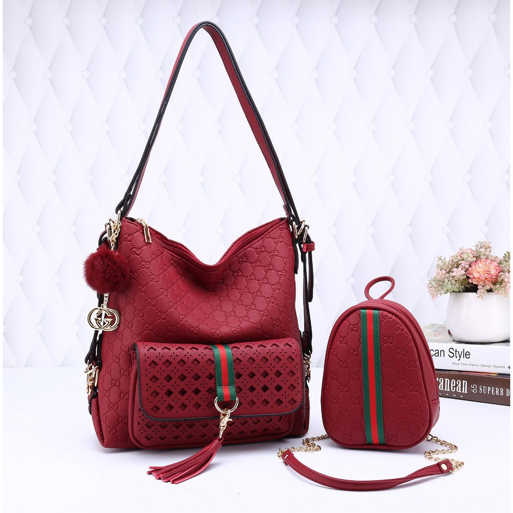 Tas wanita Gucci set 2 in 1 MULTI FUNGSI H22