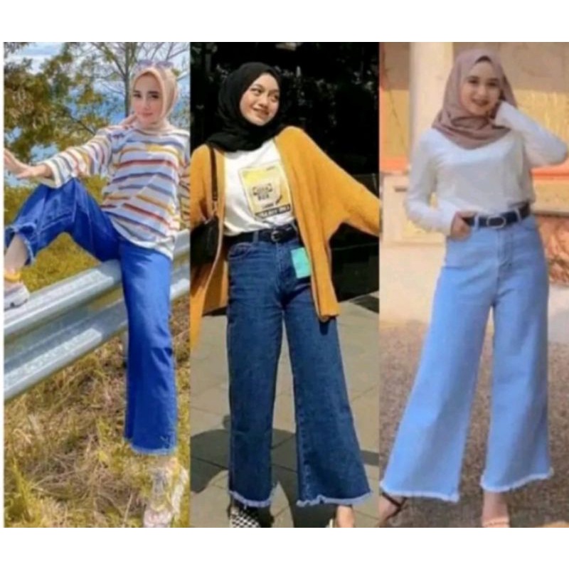 Celana panjang kulot rawis/Celana panjang wanita rawis/Celana kulot rawis/Celana wanita murah