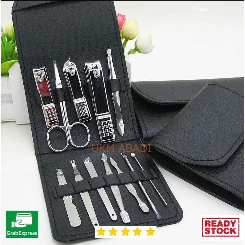 Nail Art Set Gunting Kuku Korek Kuping Manicure Pedicure 12 PCS B07T