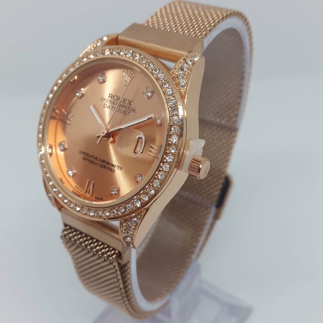  Jam  tangan  wanita Rolex magnet  Rose gold Shopee  Indonesia