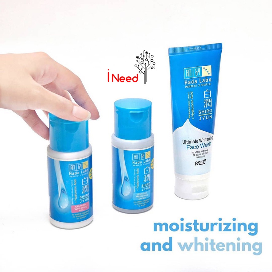 (INEED) HADA LABO Shirojyun Ultimate Whitening Series - Hadalabo Shirojyun Facial wash | Lotion | White Milk