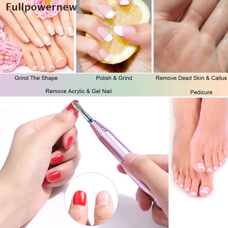 (FULL) 30pcs Mata Bor Kikir Kuku 3 / 32 &quot;Bahan Berlian Untuk Manicure / Pedicure