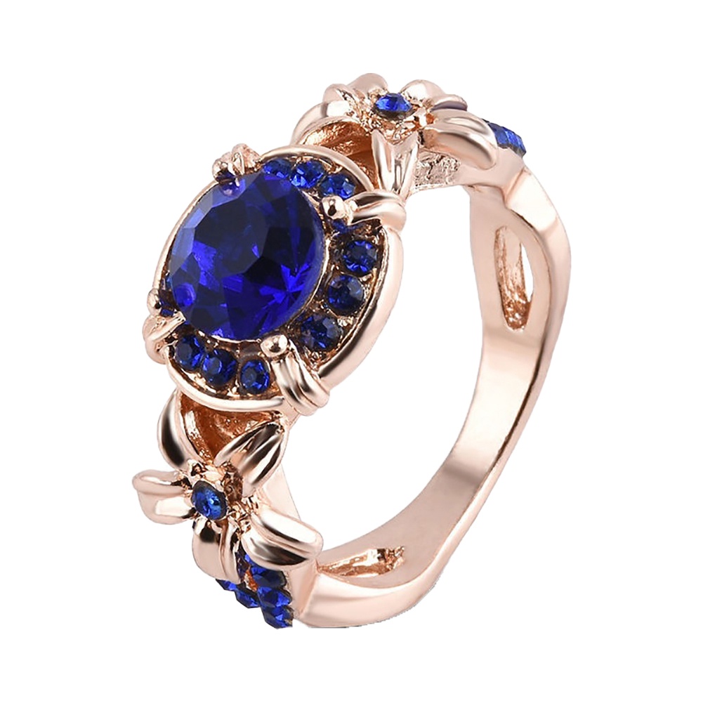 Hu Hu Hu Hu Hu Alat Bantu Pasang Kacamata♡ Cincin Wanita Hias Sapphire Rubyberlian Imitasi Gaya Retro Untuk Pernikahanpertunangan