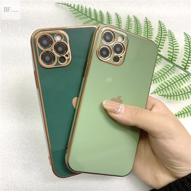 Casing Silikon Iphone 11 12 13 Pro Max X Xr Xsmax 6 7 8 Plus 11pro 11promax 12promax 6d Electroplating