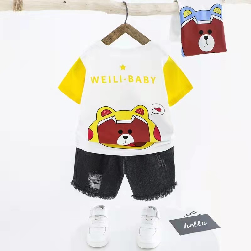 ♥DPS829♥U02 JUMPER PENDEK KAOS + CELANA IMPORT/BAJU SETELAN ANAK COWOK CEWEK MURAH REAL PIC