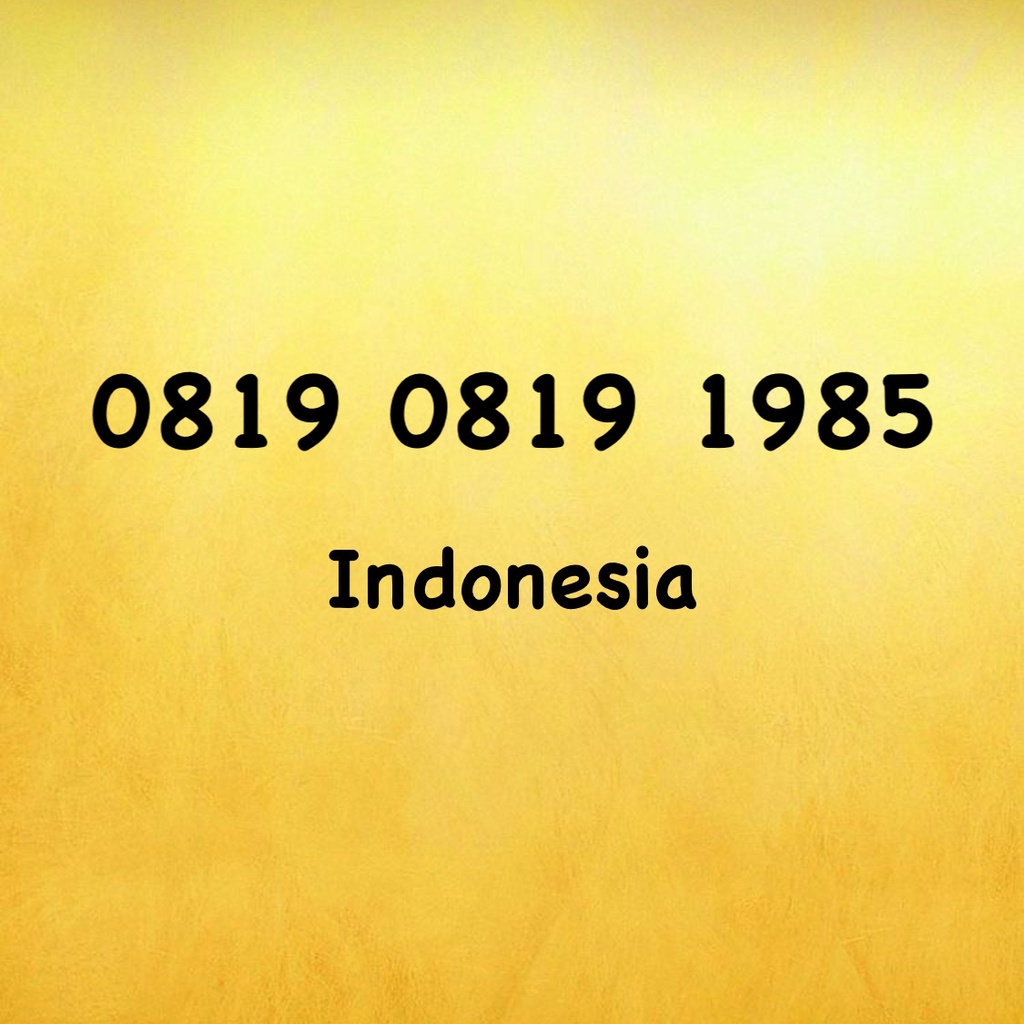 Nomor Cantik XL Bebas Seri Tahun - 85 - 0819 0819 1985