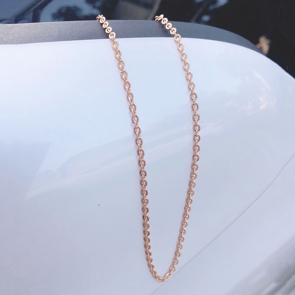 Y315 Kalung Rantai Wanita Lapis Emas 18k Aksesoris Wanita Anti Karat Kalung Dewasa Panjang 46cm