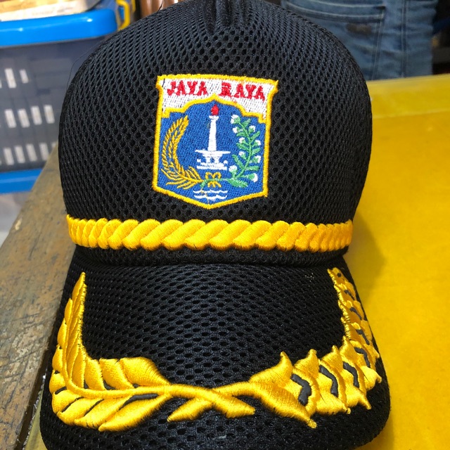 Topi logo PEMDA DKI jaring murah