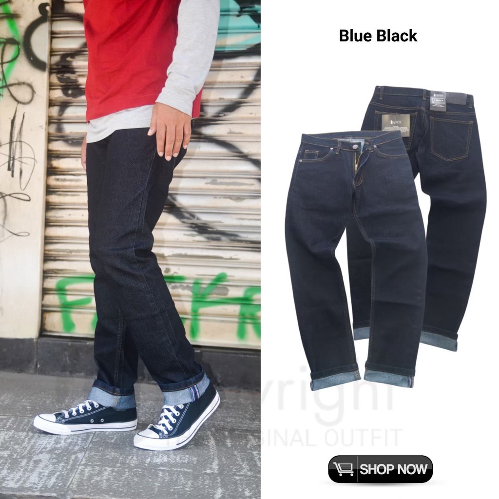 Celana Jeans Pria panjang Skinny Slim Fit Pensil Original Outfit