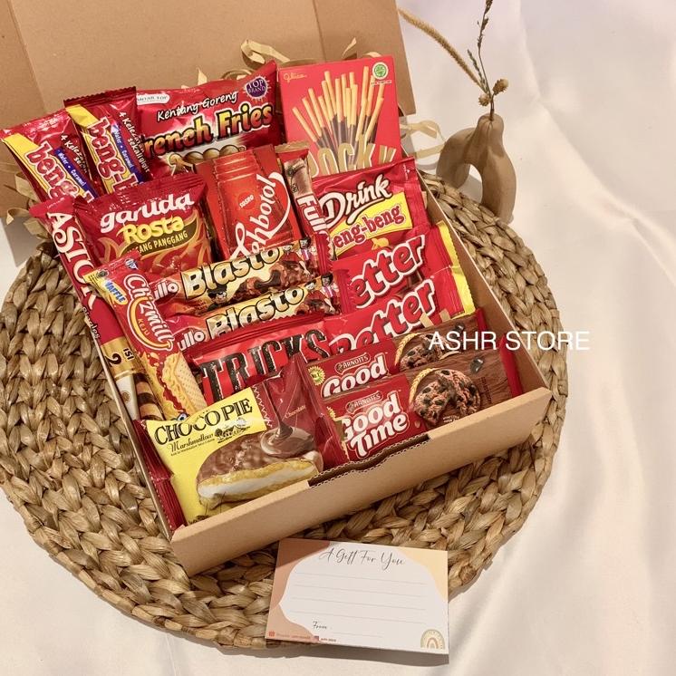 

[KODE NPDQA] HAMPERS / GIFT BOX / SNACK BOX / KADO ULANG TAHUN / VALENTINE / ANNIVERSARY - PAKET MERAH