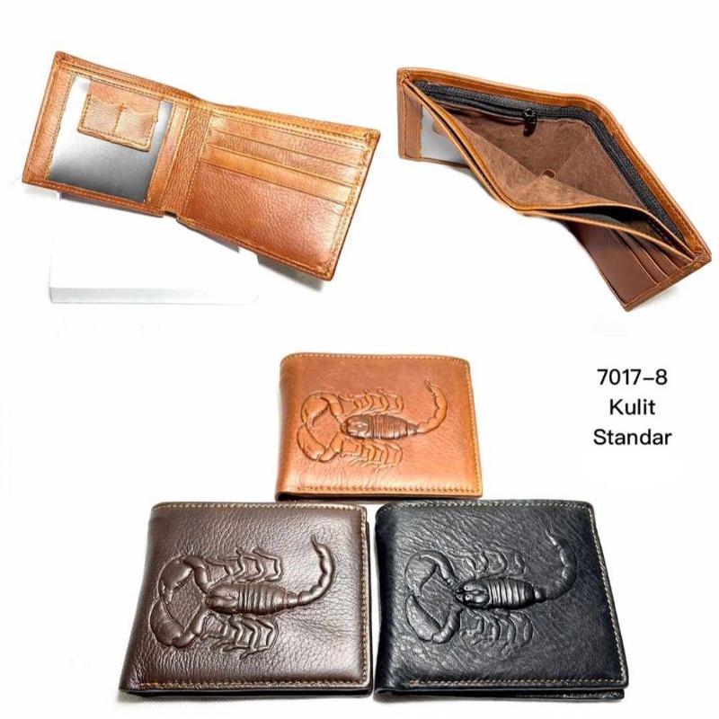 Dompet Cowok Kulit Sapi Ploter Embos Eighteen || Dompet Kulit Laki-Laki Asli Kulit Made in Indonesia