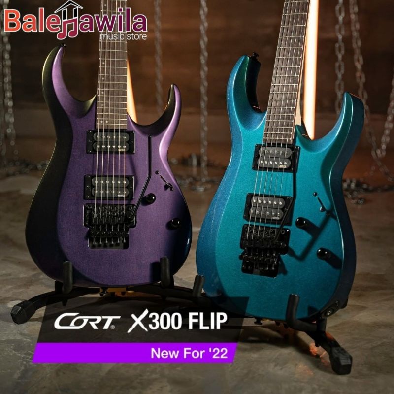 Gitar Elektrik Gitar Cort X300 Flip X 300 Flip FBL Or FPU Ori