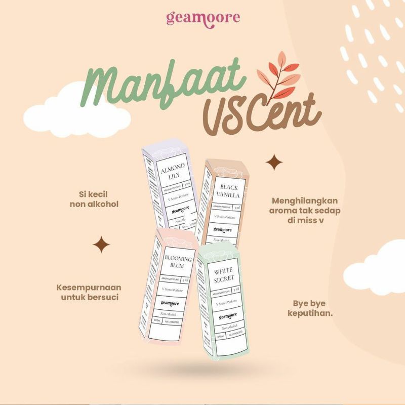GEAMOORE VSCENT MISS V PARFUME NON ALKOHOL 3ml