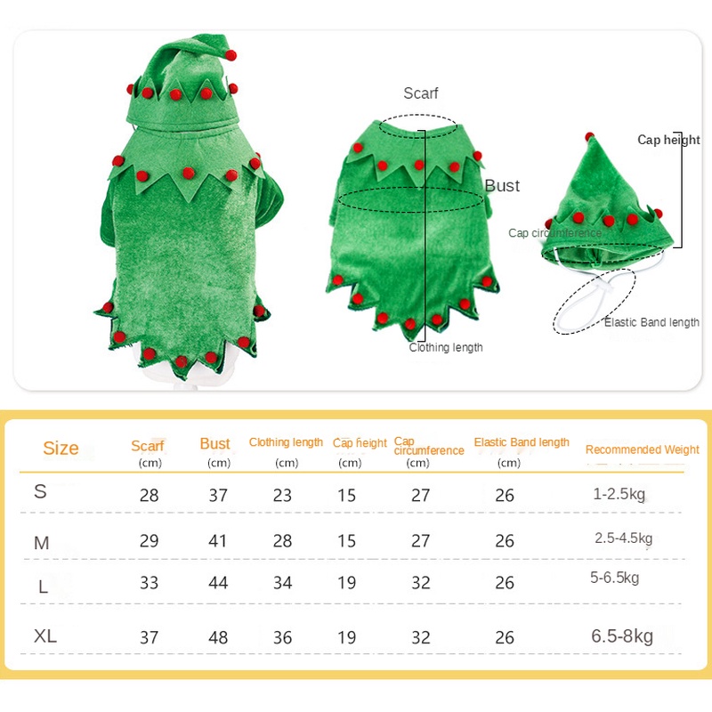 ★〓YUFeiPet〓★ Christmas Pet Costume Dogs Christmas Funny Costumes Cats and Dogs Play Christmas Tree Costumes