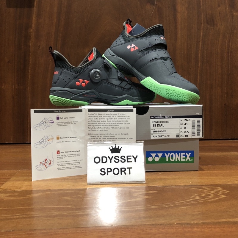 Sepatu Badminton Yonex 88D/ 88 Dial BOA (Ash Grey) 100% ORIGINAL