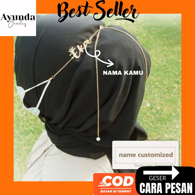 [HARGA TERJANGKAU] STRAP MASKER CUSTOM NAMA STRAP KONEKTOR MASKER STRAP TITANIUM