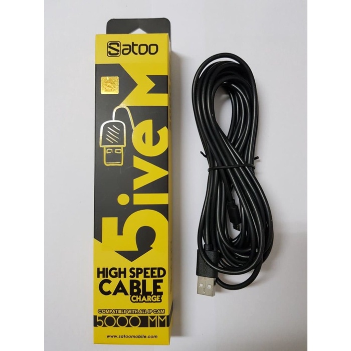 Kabel Micro Usb Satoo panjang 5 meter-kabel ip camera cctv